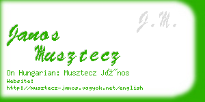 janos musztecz business card